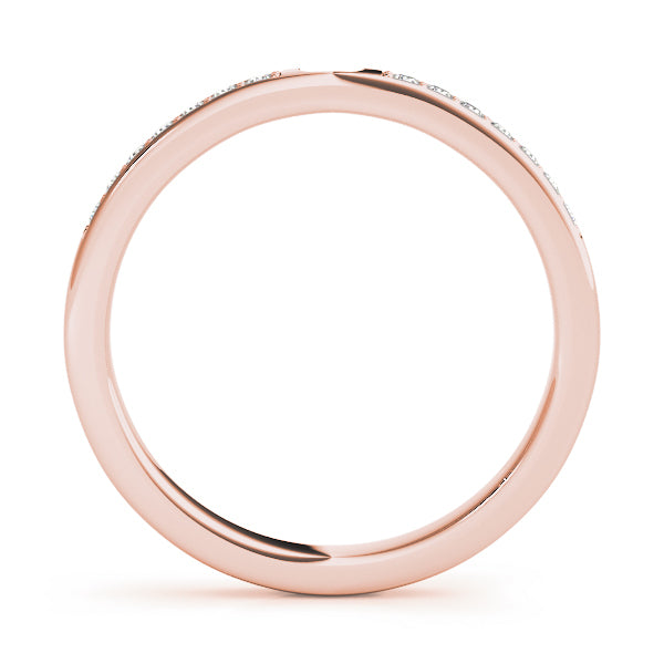14K Rose Gold Diamond Wedding Ring