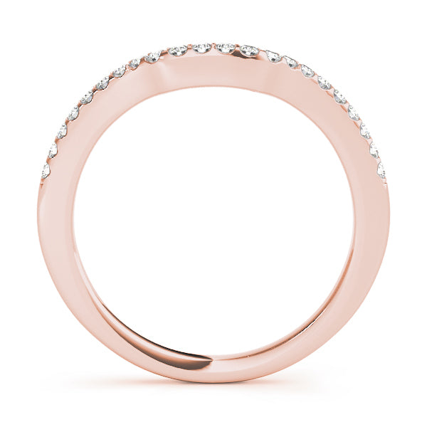 14K Rose Gold Multi-Stone Diamond Wedding Band