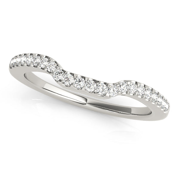 18K White Gold Multi-Diamond Wedding Ring