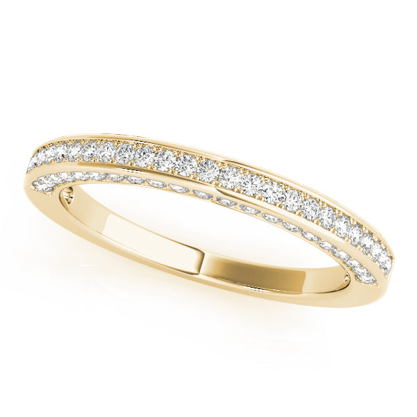 18K Yellow Gold Multi-Diamond Wedding Band