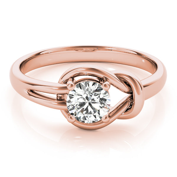 18K Rose Gold 1CT Lab Diamond Love Knot Ring