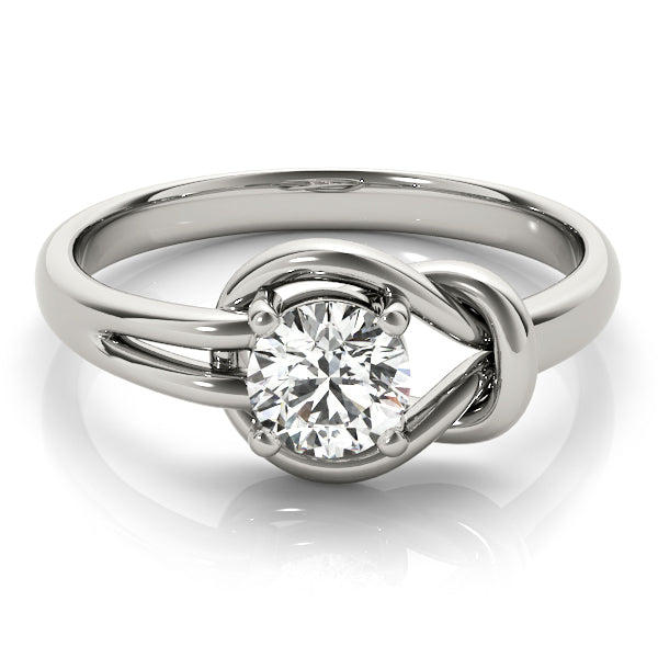 White Gold 1CT Lab Diamond Love Knot Ring