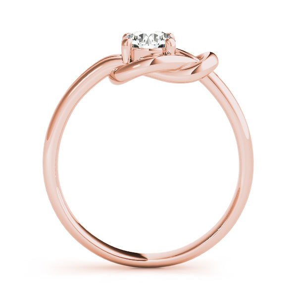 14K Rose Gold 1CT Lab Diamond Love Knot Ring