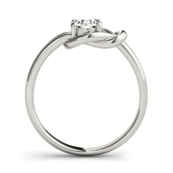 White Platinum 1CT Diamond Love Knot Ring