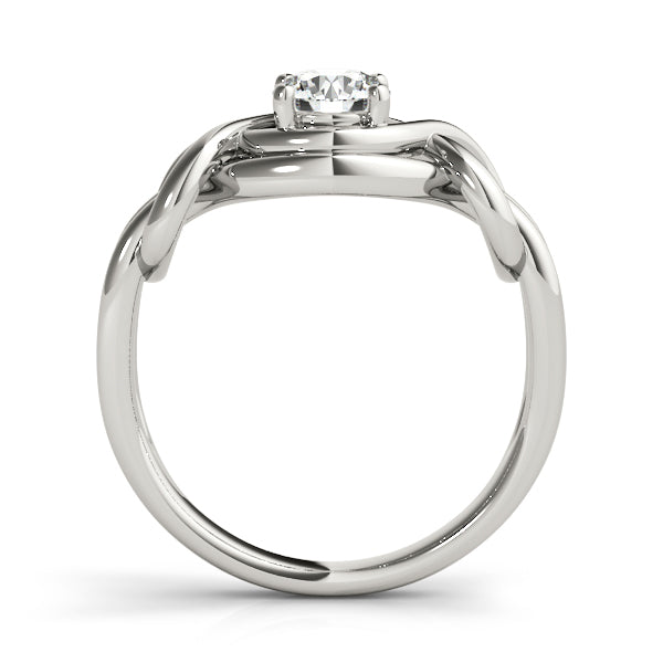 18K White Gold Diamond Love Knot Ring