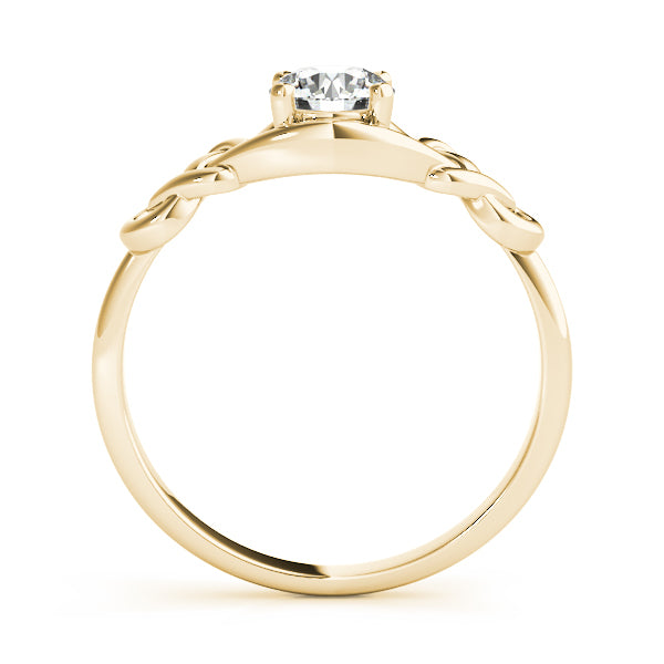 14K Yellow Gold Diamond Love Knot Ring