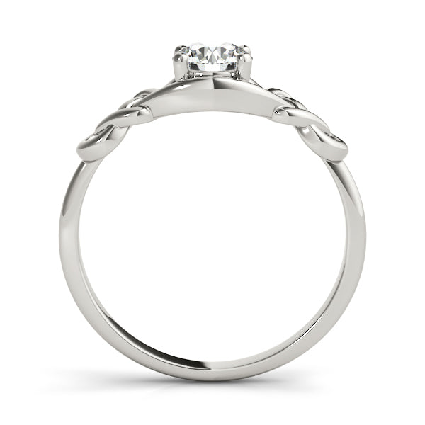 18K White Gold Diamond Love Knot Ring