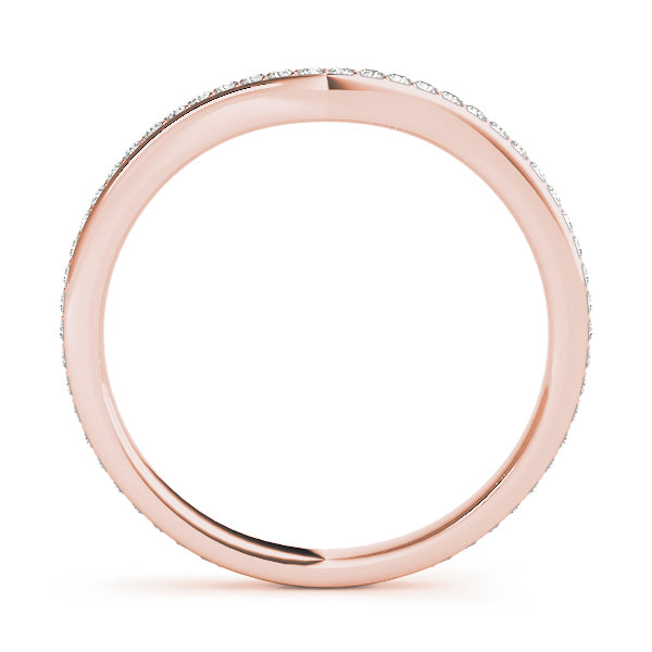 14K Rose Gold Diamond Wedding Band