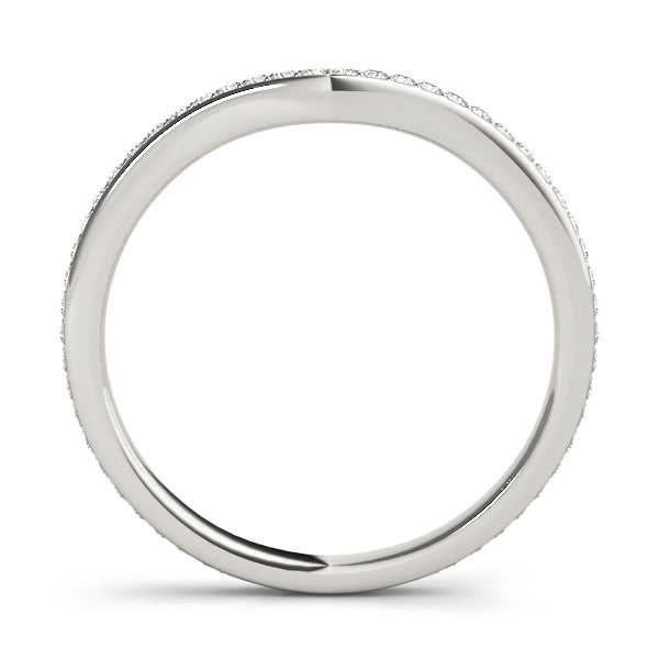Platinum 1/4 CT Diamond Wedding Ring Band