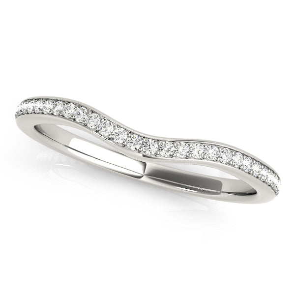 14K White Gold Multi-Diamond Wedding Ring