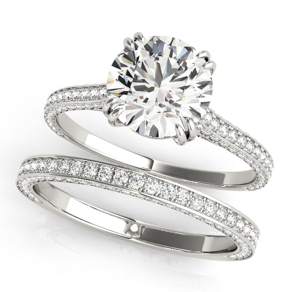 18K White Gold 1.5 ctw Diamond Engagement Ring