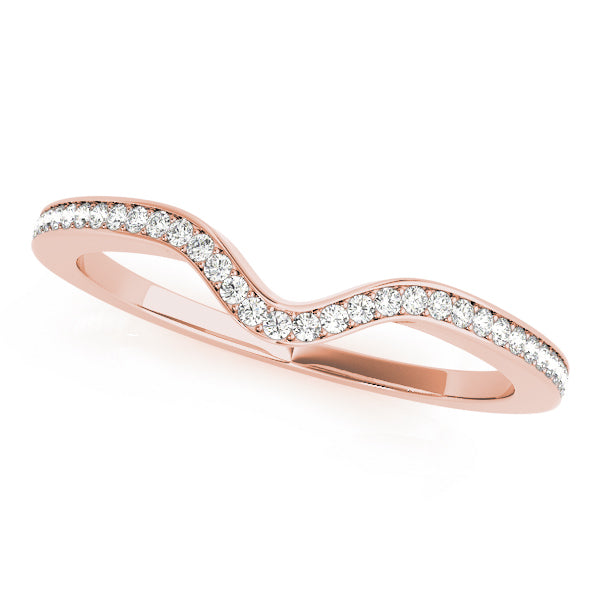 14K Rose Gold Diamond Wedding Ring