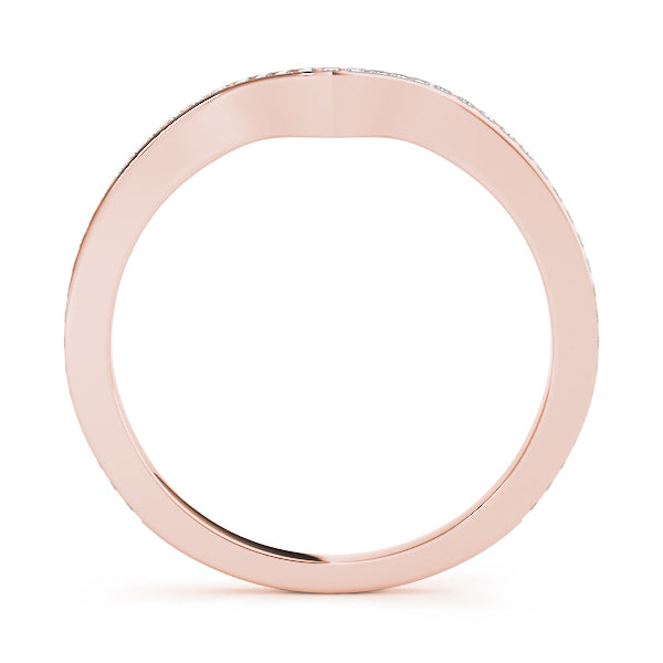 18K Rose Gold Diamond Wedding Ring