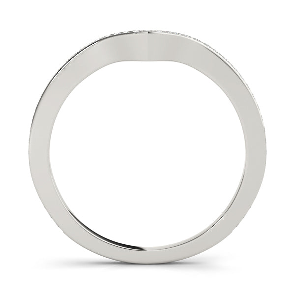 18K White Gold Multi-Diamond Wedding Band