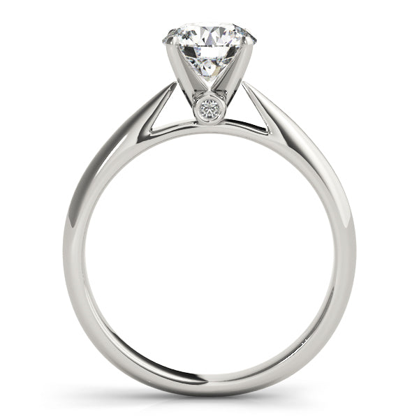 Cathedral Round Diamond Solitaire Engagement Ring