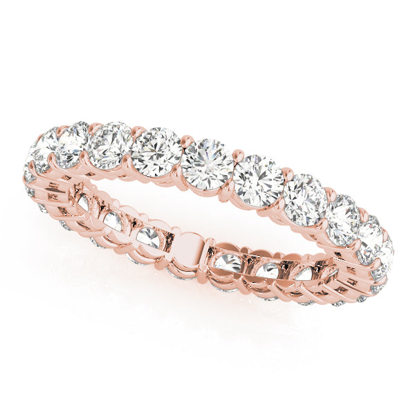 18K Rose Gold 1 CT Diamond Wedding Ring