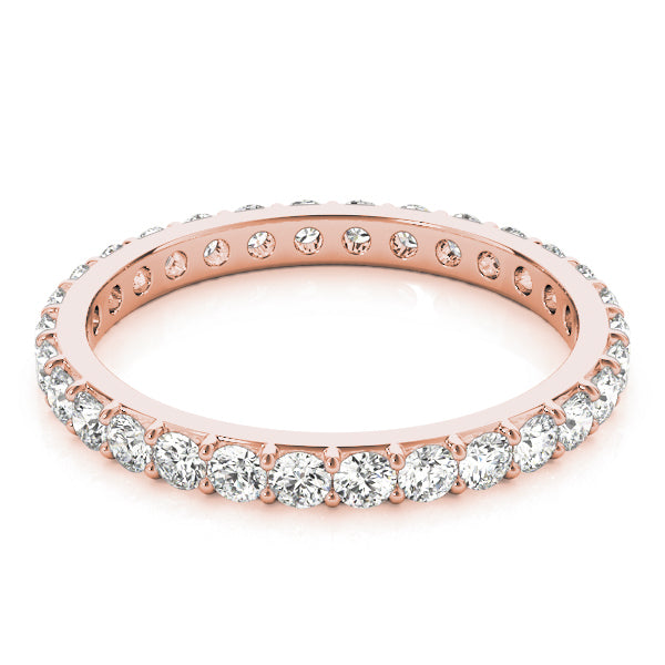 18K Rose Gold 3/8 ct Diamond Wedding Band