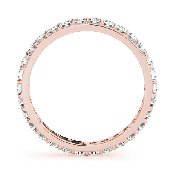 18K Rose Gold 3/8 ct Diamond Wedding Band