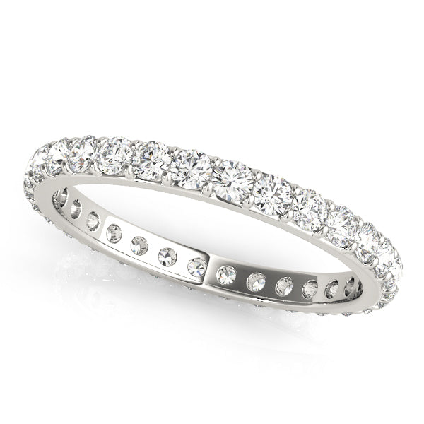 14K White Gold 3/8 ct Diamond Wedding Band
