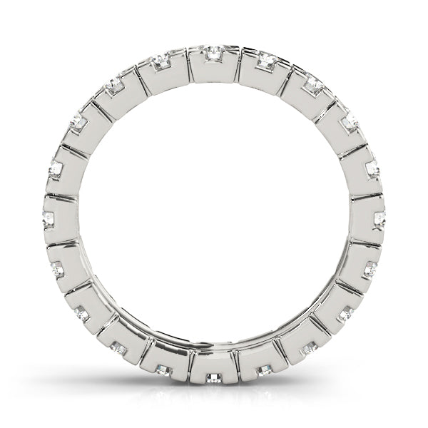 14K White Gold 0.85 ctw Diamond Wedding Band
