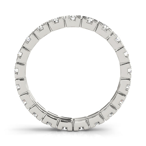 14K White Gold 1/2 ct Diamond Wedding Band