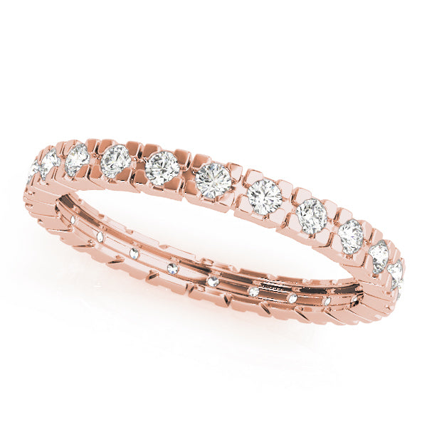 14K Rose Gold Diamond Wedding Ring