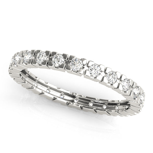 14K White Gold 3/8 ct Diamond Wedding Band