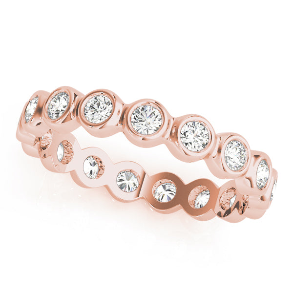 18K Rose Gold 5/8 ct Diamond Wedding Band