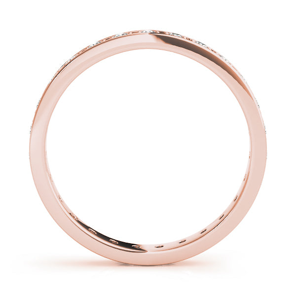 Rose Gold 0.24ctw Diamond Wedding Band