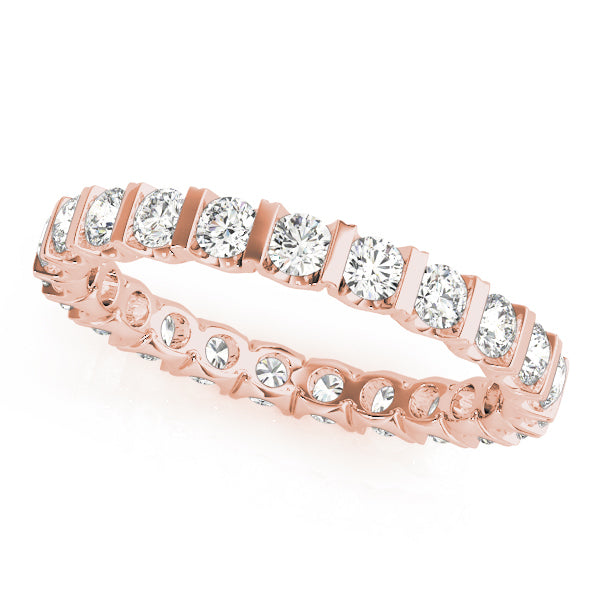 1 CT TW Rose Gold Diamond Wedding Band