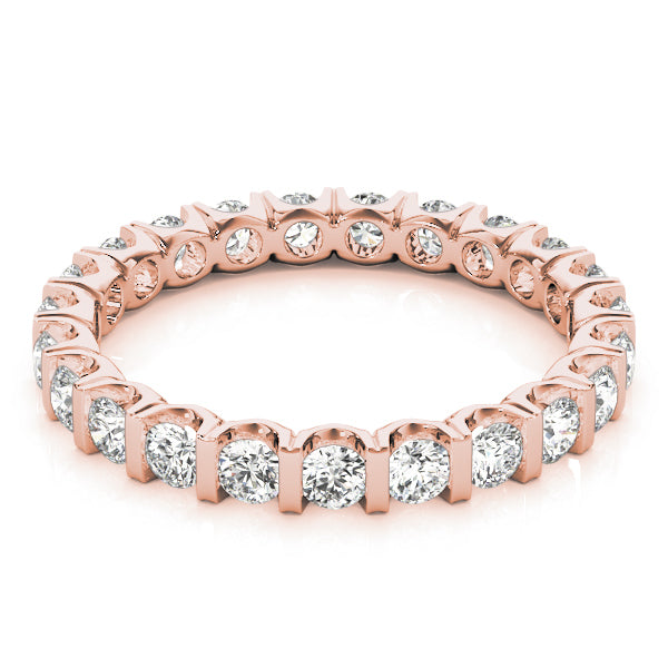 1 CT TW Rose Gold Diamond Wedding Band