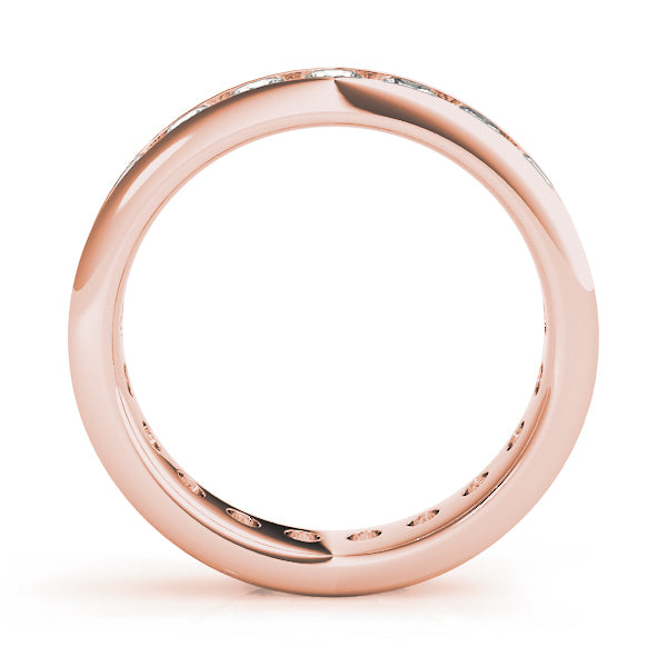 14K Rose Gold Diamond Wedding Ring