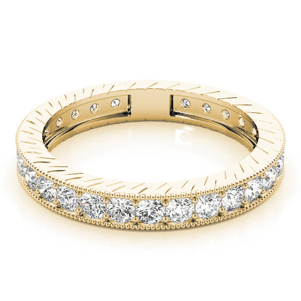 14K Yellow Gold 3/8 ct Diamond Wedding Band