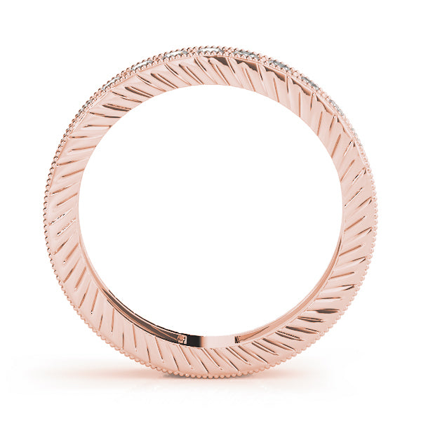 14K Rose Gold Diamond Wedding Ring