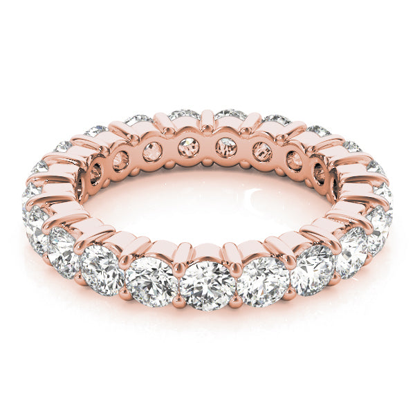 18K Rose Gold 3ct Diamond Wedding Band