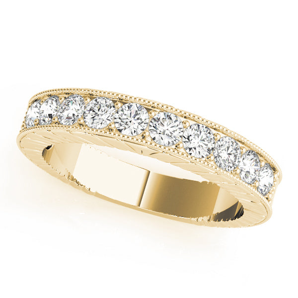 18K Yellow Gold 7/8 ct Diamond Wedding Band
