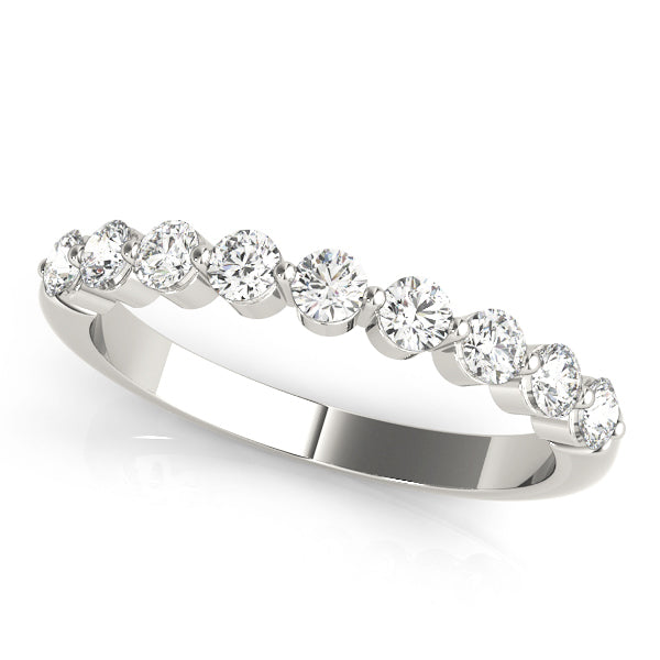 14K White Gold Round Diamond Wedding Ring