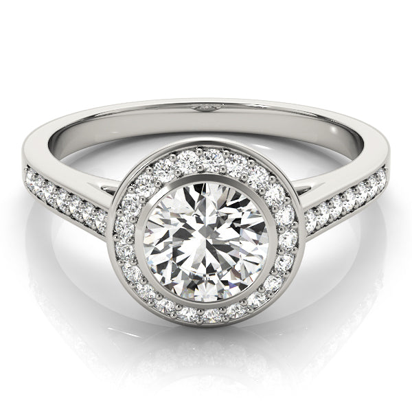 18K White Gold 1.25ctw Round Diamond Engagement Ring