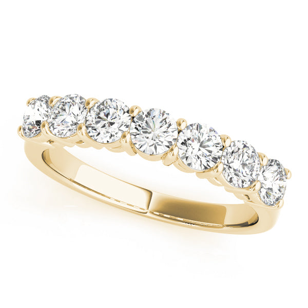 18K Yellow Gold Multi-Stone Diamond Wedding Band