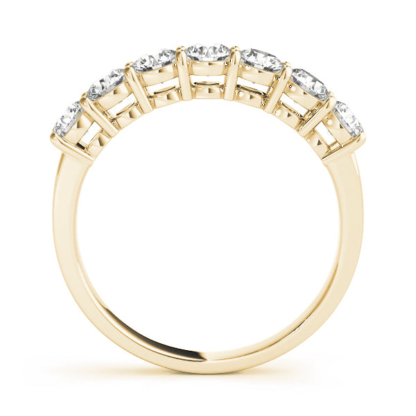 14K Yellow Gold Multi-Stone Diamond Wedding Band
