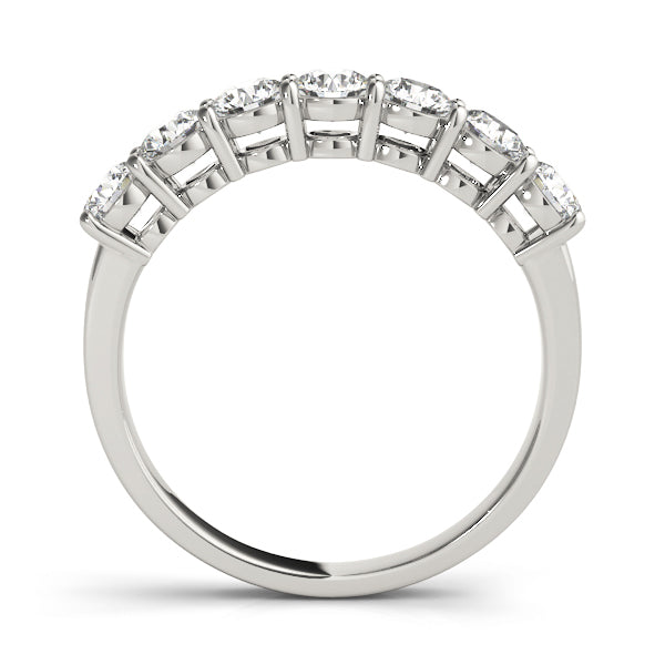 14K White Gold 7-Stone Diamond Wedding Ring