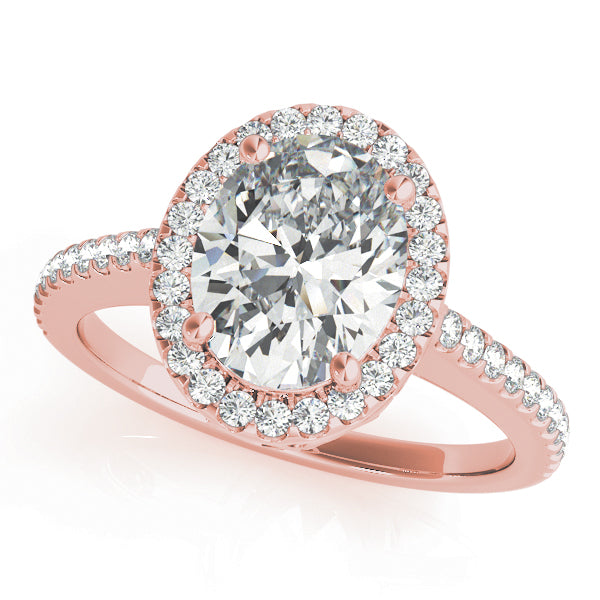 STYLE# 84606 - Oval Halo Pave Basket Diamond Engagement Ring