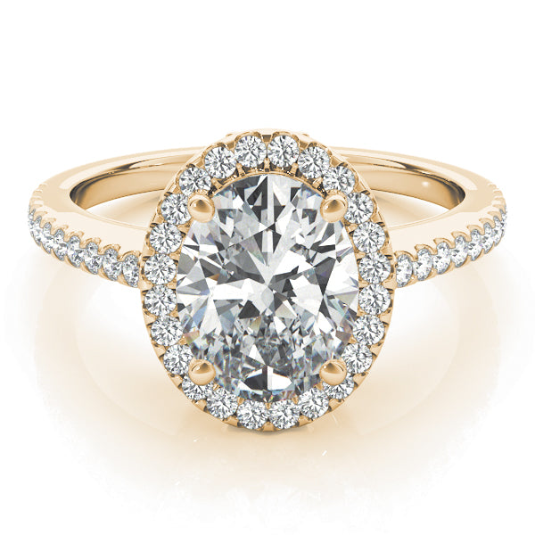 STYLE# 84606 - Oval Halo Pave Basket Diamond Engagement Ring