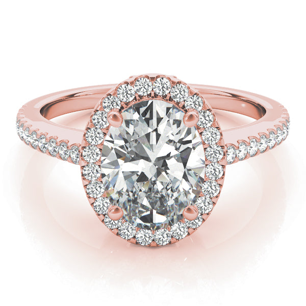 STYLE# 84606 - Oval Halo Pave Basket Diamond Engagement Ring