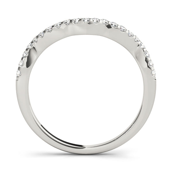 18K White Gold 0.21 CT Diamond Wedding Band