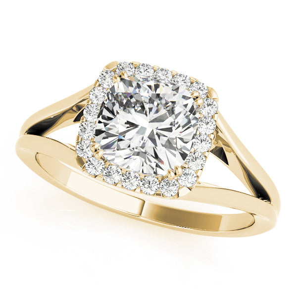 14K Yellow Gold Diamond Cluster Fashion Ring