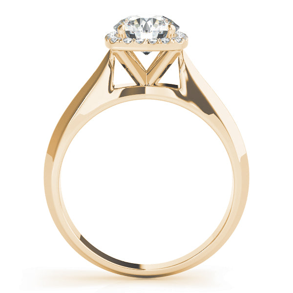 18K Yellow Gold 1 CT Diamond Halo Engagement Ring