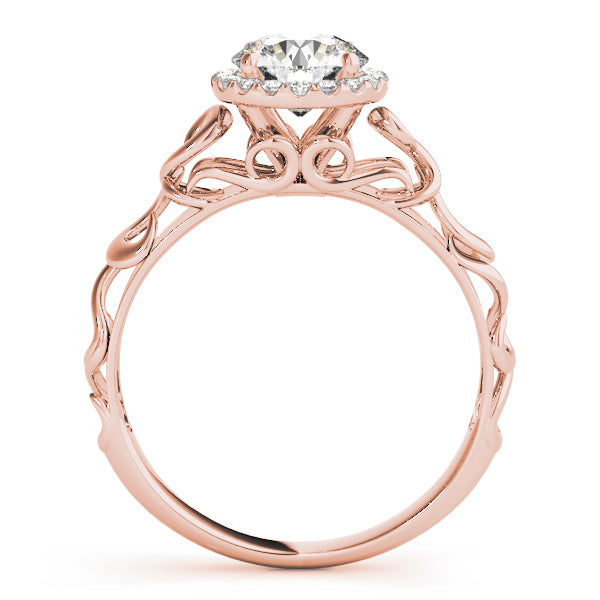 18K Rose Gold 1 CT Diamond Halo Ring