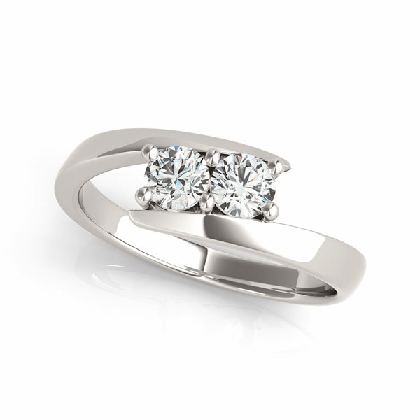 Platinum 1 CT Lab Diamond Two-Stone Ring