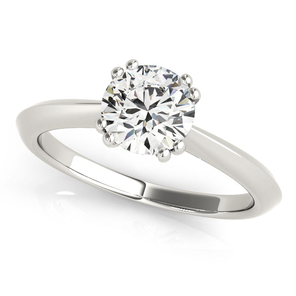 14K White Gold 1 CT Round Diamond Engagement Ring